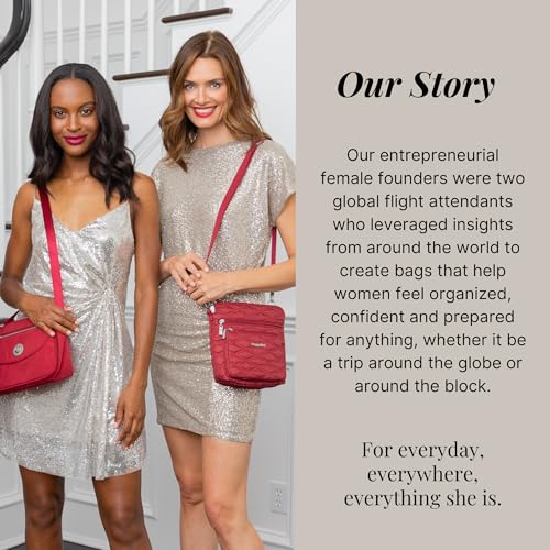 Image of Baggallini Pocket Crossbody Bags for Women 8x8 Small Lightweight Durable Water-resistant Travel Purse W /Rfid
