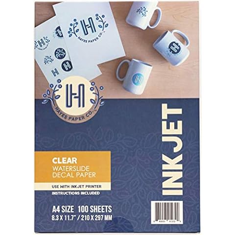 Hayes Paper Co, Waterslide Decal Clear Inkjet (A4, 100 Sheets) Cover