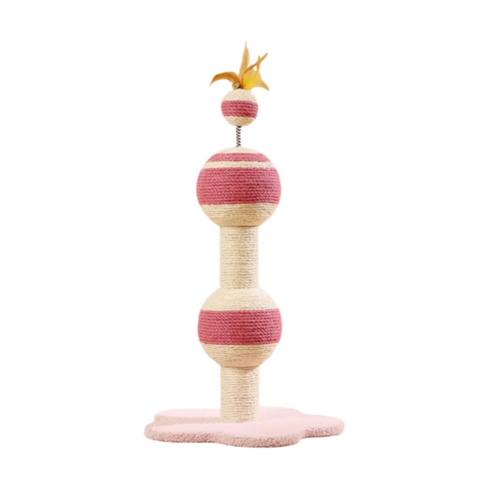 Tiragraffi per gatti dalla forma, realizzato in sisal con | esperienza di graffiatura al chiuso, alto e stabile, con dimensioni di 35 cm x 35 cm x 65 /13,78 pollici 13,78 pollici 25,59