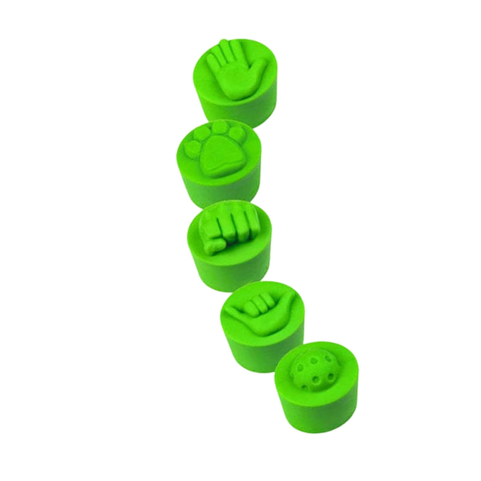 Cazstyk Green Paddle Sport Accessories 5 Piece Silicone End Stoppers, Soft Handle Caps For Team Practice And Shared Gear Set Replacement Grip Accessory Training Gear