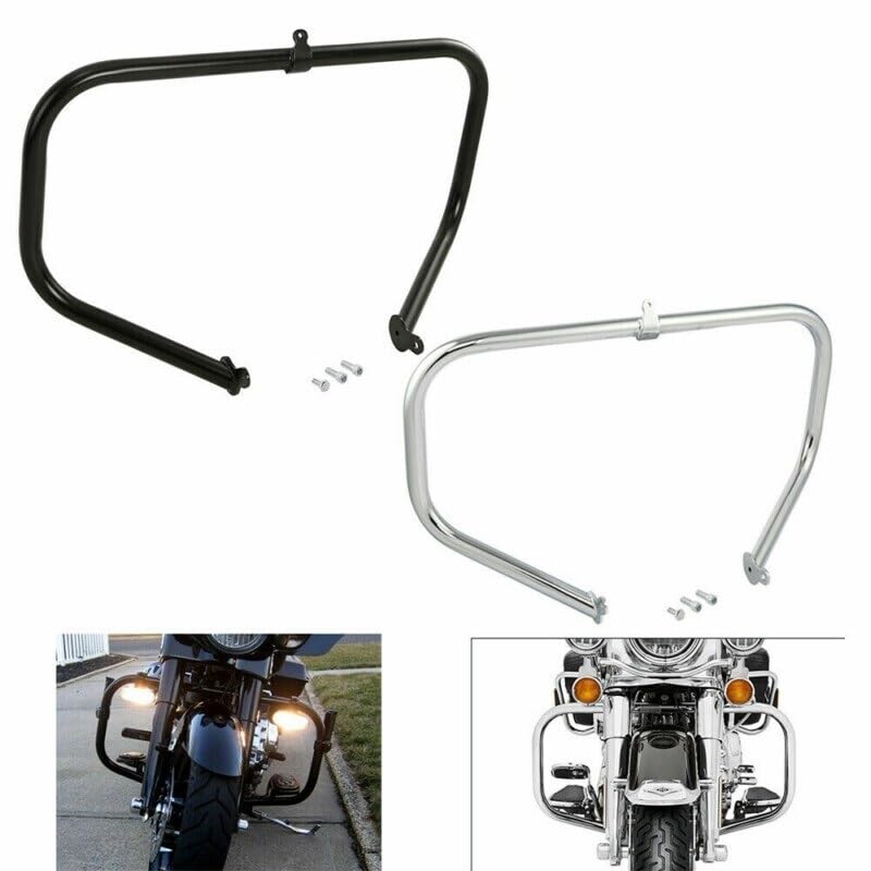 Barre de protection moteur pour Harley de 32mm en acier renforcé noir mat
