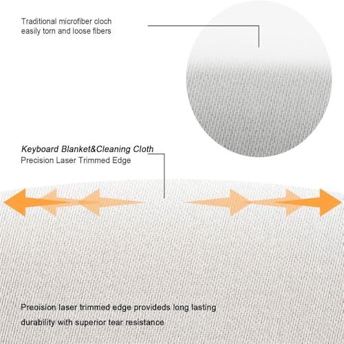 Image of MacBook Screen & Keyboard Dustproof Protection Microfiber Liner and Cleaning Cloth 13 inch Compatible with MacBook Pro 13 inch MacBook Pro 14 inch and MacBook Air 13 inch