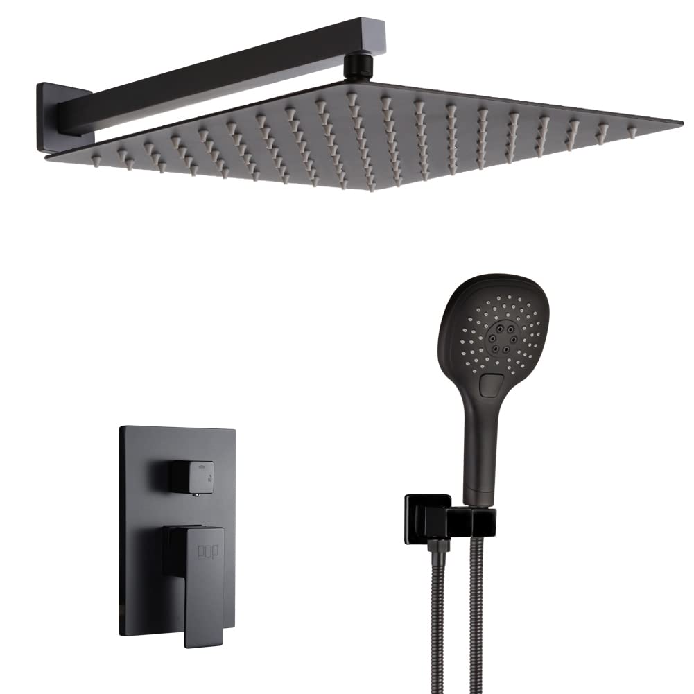Buy POP SANITARYWARE Matte Black Shower System Bathroom Rainfall Shower