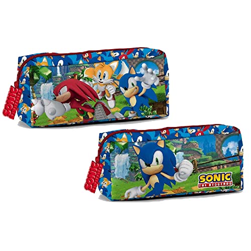 Tombolino Sonic, Estuche para colores, porta bolígrafos, porta objetos, escuela, 22 x 8 x 5 cm, azul - SN4361MC Cover