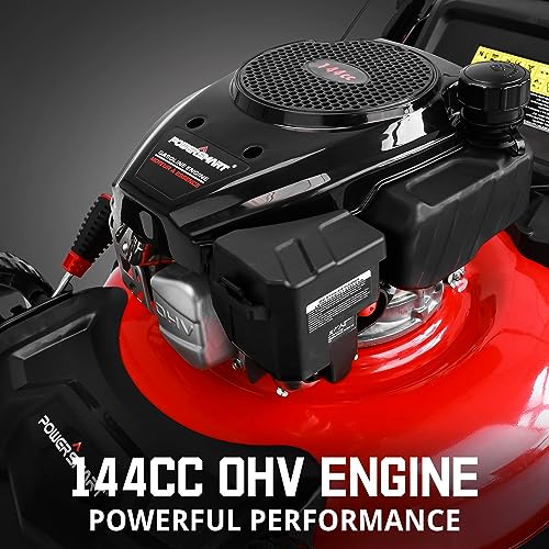 Image of PowerSmart Gas Lawn Mower, 21-inch Push Mower Gas Powered 2-in-1 with 144cc E550 4-Stroke Engine DB2321CR