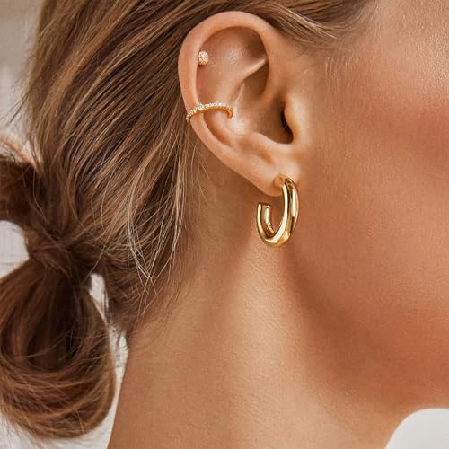 Dalilah Gold Hoop Earrings3
