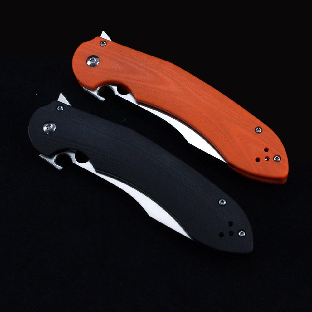 Joa Klappmesser 9" Taschenmesser Slim Aus Stahl S30V & G10, Lang Outdoor Survival Messer Edc Multi Jagdmesser, Scharfes Einhandmesser Allzweckmesser mit Haken & Clip, Geschenk für Männer