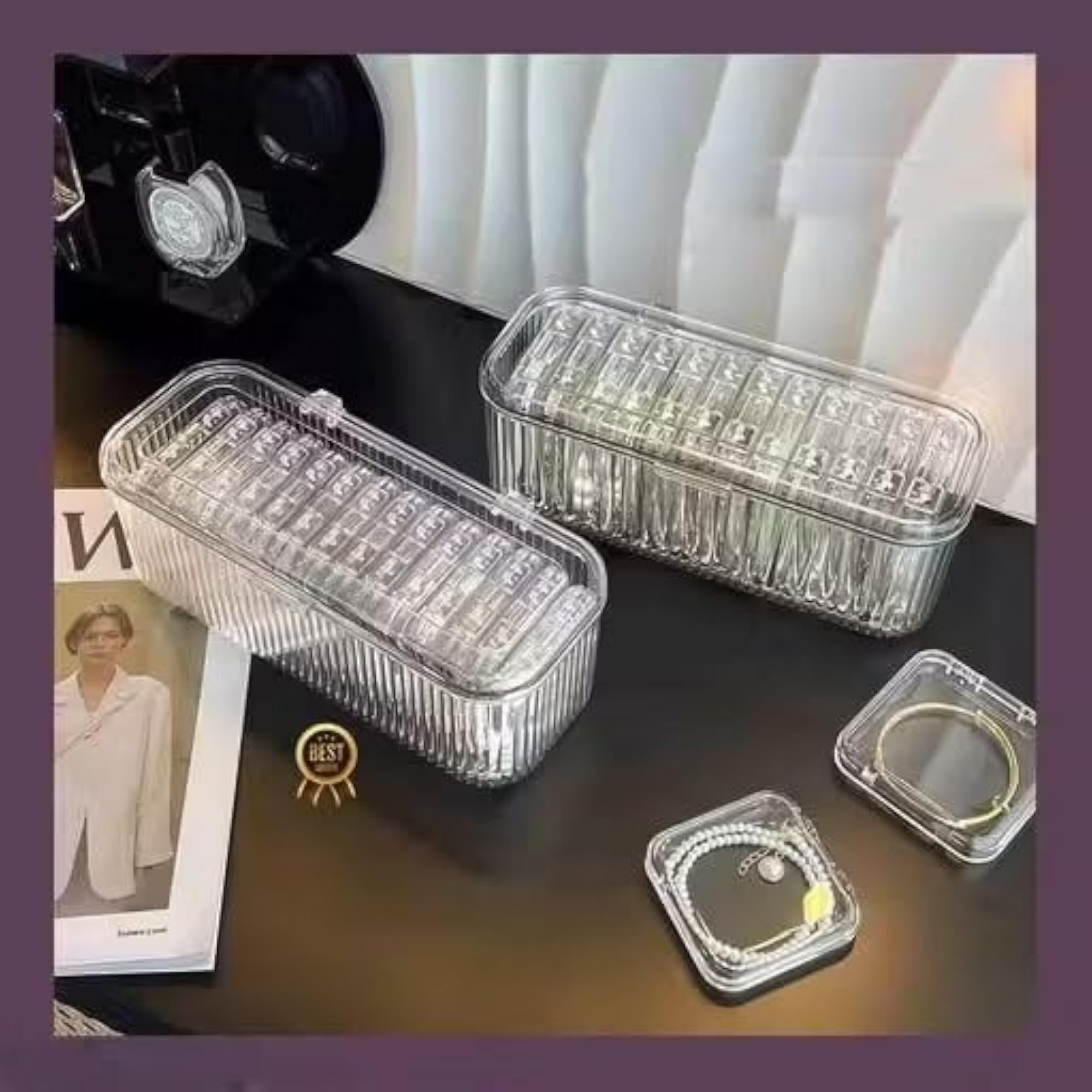 Multicolorpurpose Acrylic Jewelry Organizer Box Set