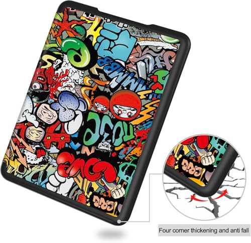 Image of ProElite Cover Case for Kindle Paperwhite 12th Gen 7 inch Case, Slim Smart Flip case Cover for Amazon Kindle Paperwhite 12th Generation 7 inch 2024, Hippy