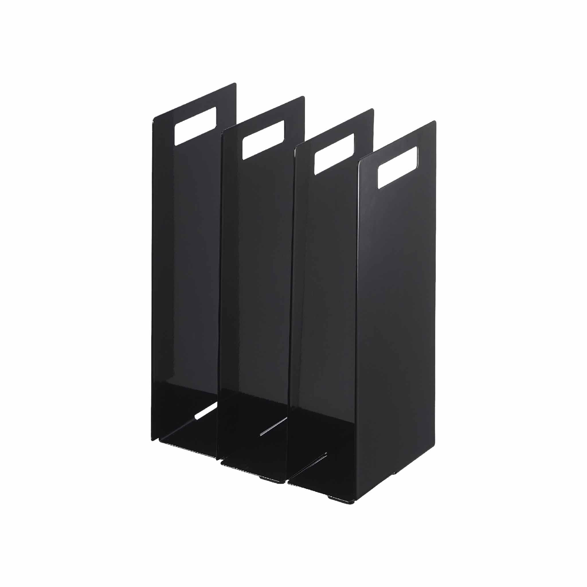 Organizador de toallas Yamazaki 4317 Tower en acero negro para baño set de 2
