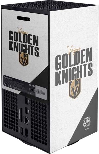 Skinit Decal Gaming Skin Compatible with Xbox Series X Console - Officially Licensed NHL Vegas Golden Knights Script Design
