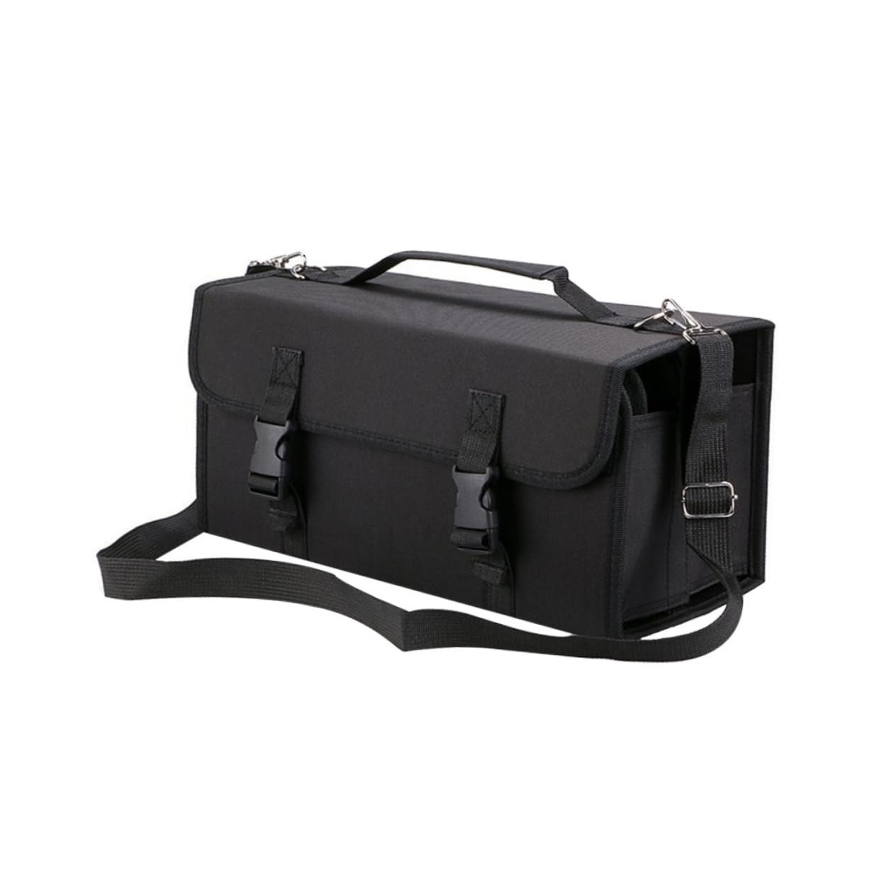 NUOBESTY Custodia per Pennarelli da 120 Scomparti con Zip Nera