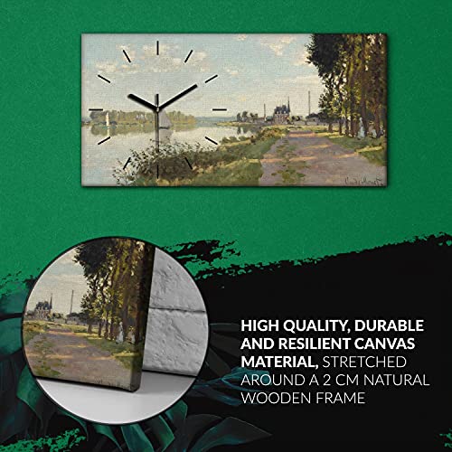 Horloge sur toile moderne image art mural La Promenade - 6