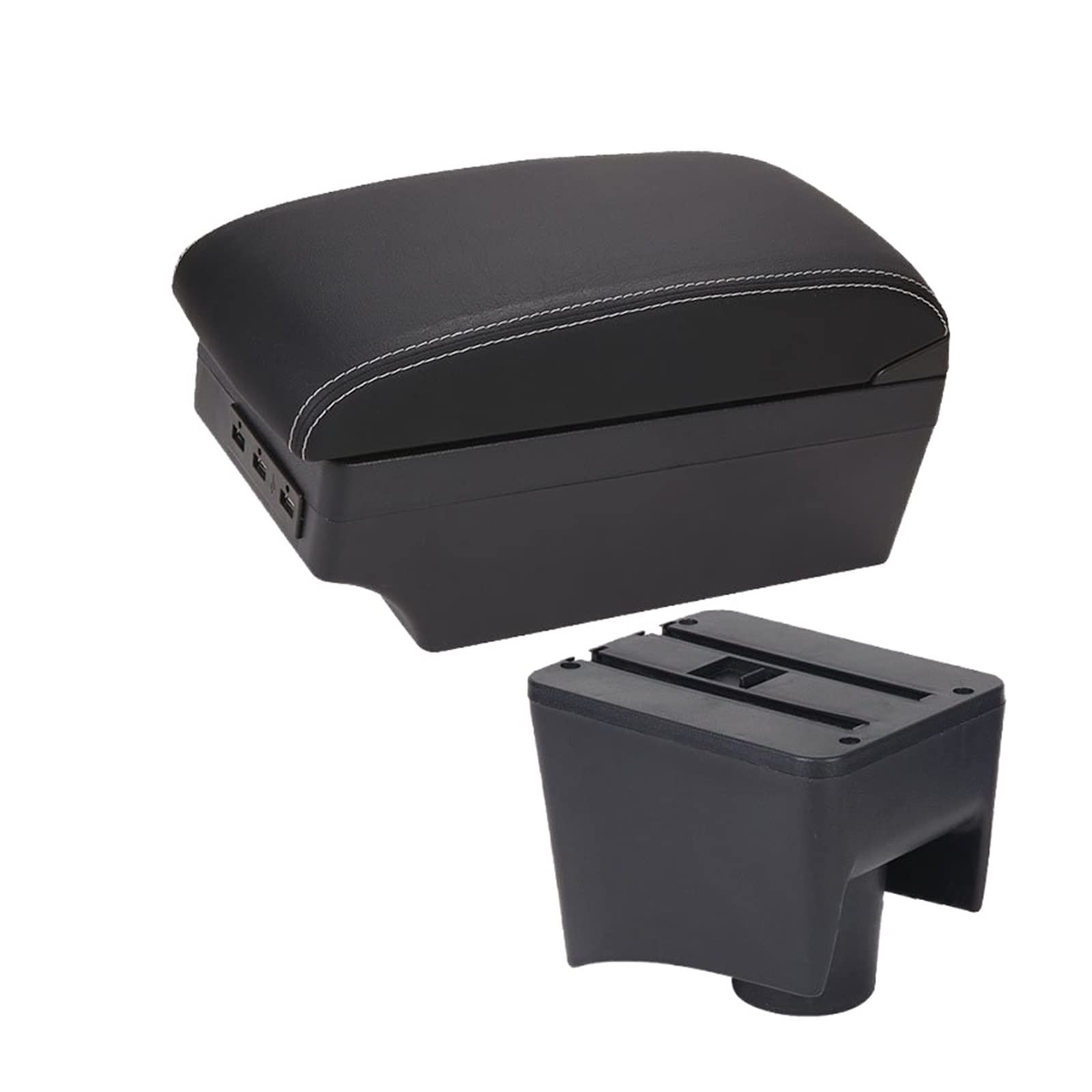 Baiqimv For VW For POLO Mk5 6R For Vento 2012-2018 Car Armrest Box Interior Parts Center Console Storage Box Car Accessories USB(A3 7USB)