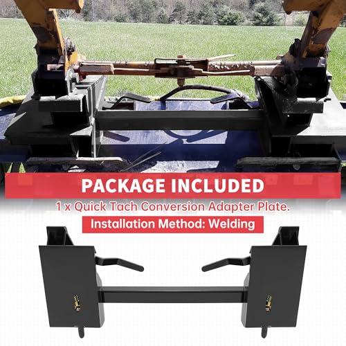 Image of ECOTRIC Skid Steer Quick Attach Adapter Quick Compatible with Loaders Skid