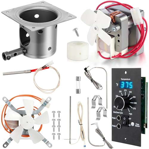 LemonRoad Digital Pro Controller Kit Compatible with Traeger/Pit Boss/Camp Chef Includes Meat Probes Thermostat Sensor Auger Motor Induction Fan Fire Burn Pot & Ignitor