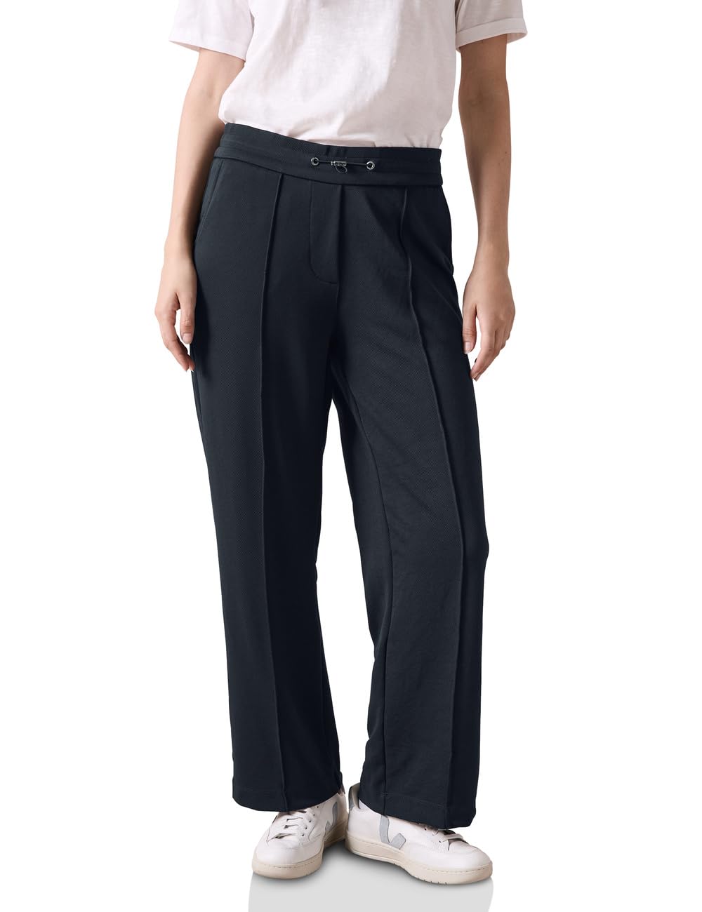 Cecil Trousers in Loose fit, Deep Petrol, XXL x 28L