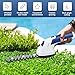 Akku Gras- und Strauchschere, 2-in-1 Gartenschere 7.4V, 2000mAh Akkus, Messerlänge: 17,5 cm (Strauch) / 10,5 cm (Gras), Kabelloser Elektrischer Heckenschere für Garten und Rasen