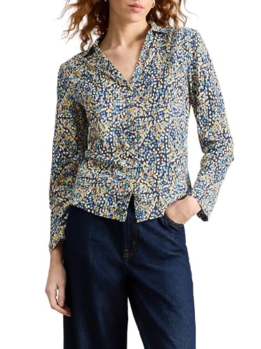 White Stuff T-Shirt Annie pour Femme de – Manches Longues décontractées – Bleu Marine PR – Taille 42