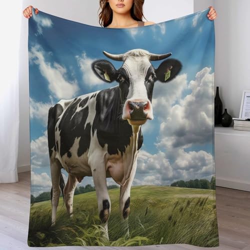 Couverture vache en flanelle 130x180cm de qualité supérieure