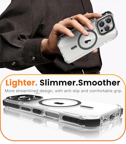 Coque rigide iPhone 16 Pro magnétique transparente de haute précision esthétique - 6