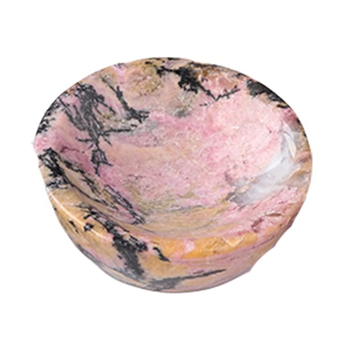 Tazón de rosapiroxeno natural ideal para crear un rincón de meditación y calma en casa