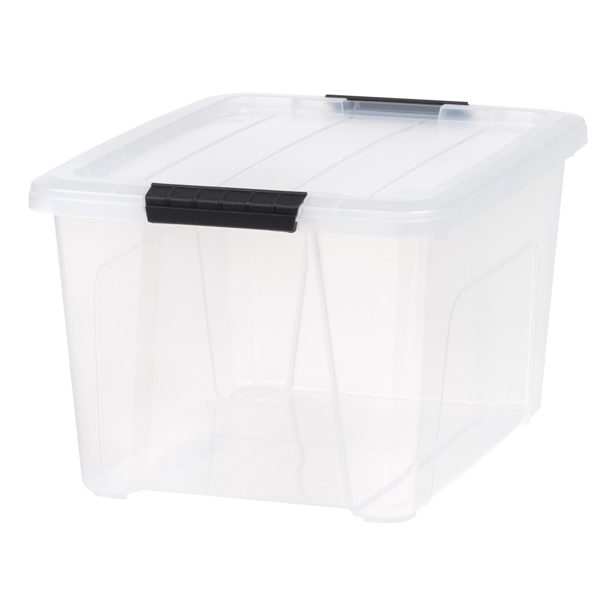 YVCDFRE 32 Qt. Plastic Storage Bin with Lid, Stackable Storage Containers, Tote