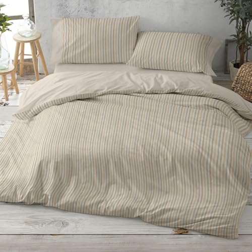 Housse de couette en coton Burrito Blanco camel 200x200 design 628 chic