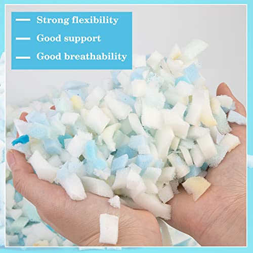 Dukoipp 26.45Oz Shredded Memory Foam Fill，Bean Bag Filling Foam， Complementary Filling Easy Fill Foam For Pillows,Sofa Cushions, Dog Beds, Chair Mats And Other - Multicolor (26.45Oz - 750G) #TOP2