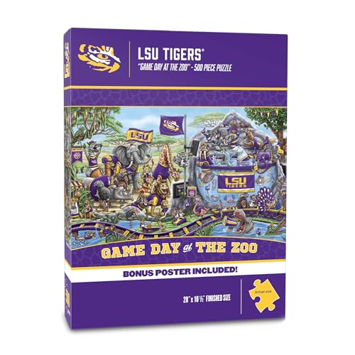 Image of YouTheFan NCAA Louisiana State Tigers inchGame Day At The Zoo inch 500 Puzzle