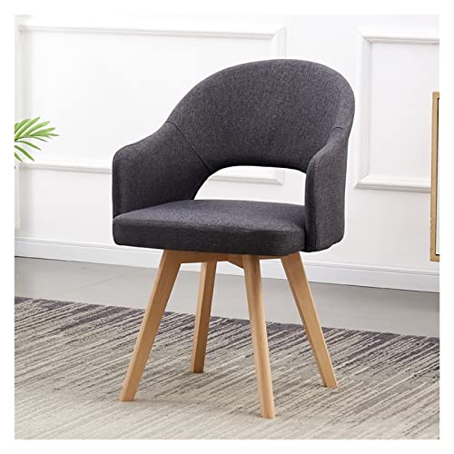 Silla de comedor tapizada con asiento acolchado y patas de madera de haya, diseño moderno de mediados de siglo para oficina y sala de estar