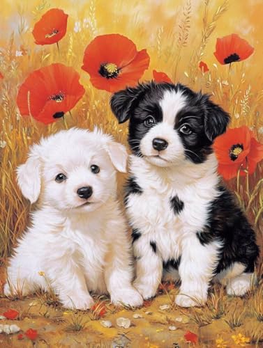 Peinture numéro adulte chien J0-114 idée cadeau art de 80x60 cm