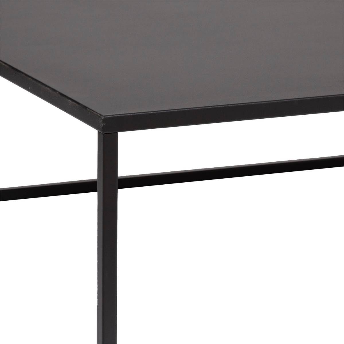 Atmosphera - Tavolino quadrato Gota, acciaio nero, 100 x 100 x 36 cm - Per soggiorno, ufficio