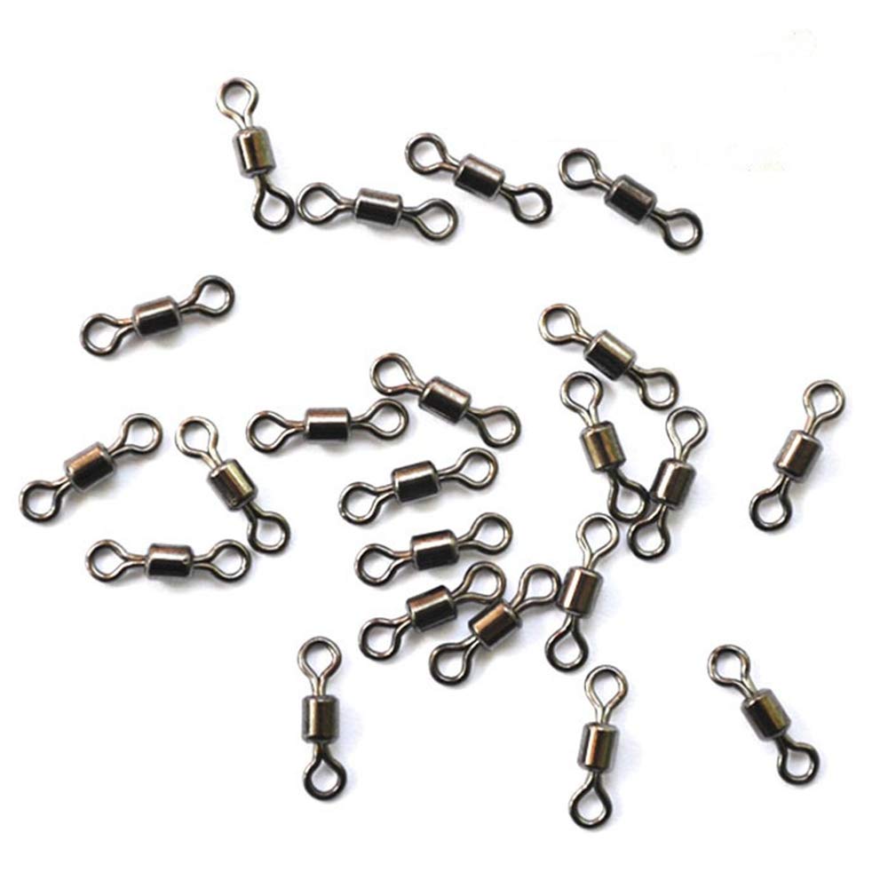 Xin yue 20pcs Fishhook Rotating Buckle Black Nickel Fishhook Connector (No.14)