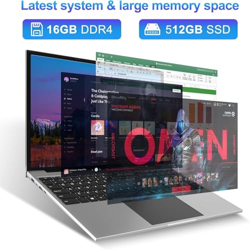 Jumper Laptops 16 Inch FHD, 16GB RAM 512GB SSD, Celeron Notebook, up to 2.9GHz, 1920 x 1200 IPS, 2.4G + 5G WiFi, USB 3.0 ×2, Bluetooth 4.0, 2023 – Bild 3