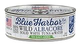 Blue Harbor Fish Co. Wild Albacore Solid White Tuna in Water No Salt Added - 4.6 oz Can (Pack of 12)