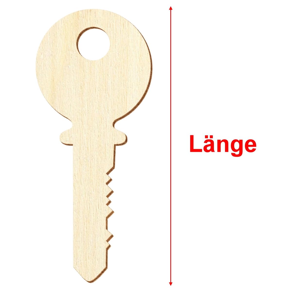 Chiave in legno V1 – Decorazione fai da te 5 – 50 cm, dimensioni: 37 cm, confezione da 10 pezzi