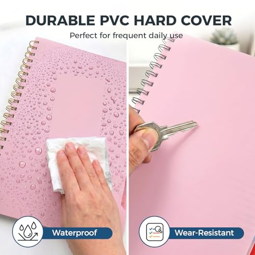 Cahier à spirales rose fin de pages déchirées avec bords perforés net - 4