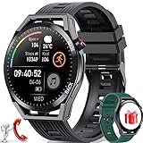 Smartwatch Herren, 1.32 Zoll Touchscreen Armbanduhr mit Bluetooth Anruf, IP67 Wasserdicht Fitness Tracker mit Schlafmonitor Pulsuhr Blutdruck, Musikkontrolle, Schrittzähler Sportuhr für Android iOS