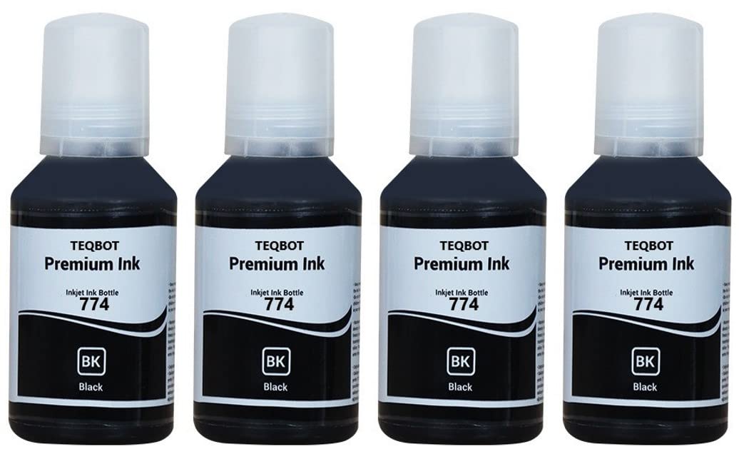 Teqbot Refill Ink 774 Black Pack 4 for Epson M100 M105 M200 M205 L605