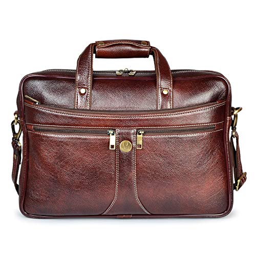 Image of WildHorn Leather Laptop Messenger Bag for Men I Dimension : L-15 inch W-6 inch H-11 inch