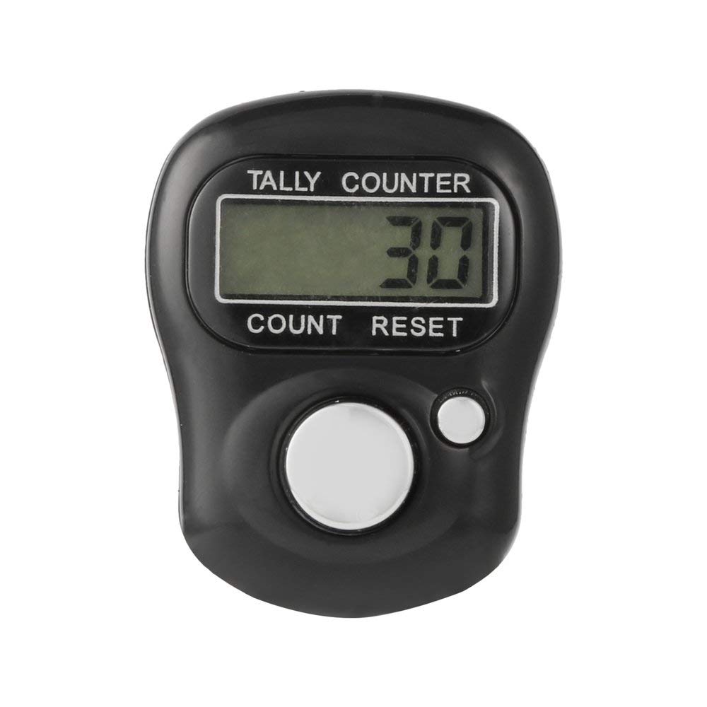 JullyniceMini Portable 5 Digit Lcd Electronic Display Digital Universal Handheld Finger Ring Counting Counter for Outdoor Sports Digital Hand Counting Counter