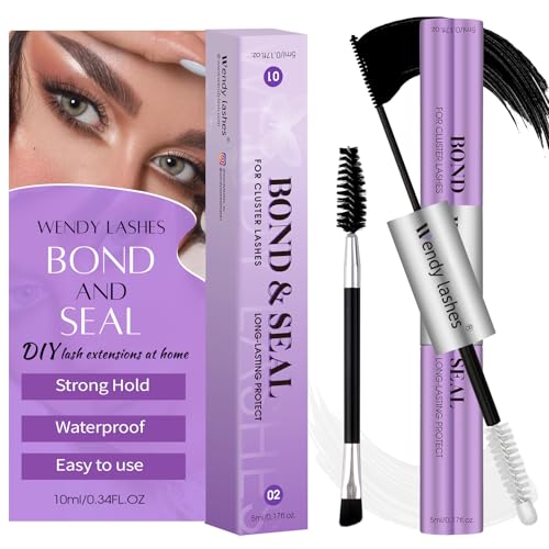 Pegamento De Pestañas Bond and Seal 2 En 1 Negro Para Extensiones De Pestañas Individuales DIY Doble Fórmula Impermeable De Larga Duración