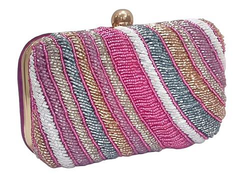 Image of Women's Traditional Designer Embroidered Wine Clutch For Women & Girls | Party Clutches For Ladies Wedding