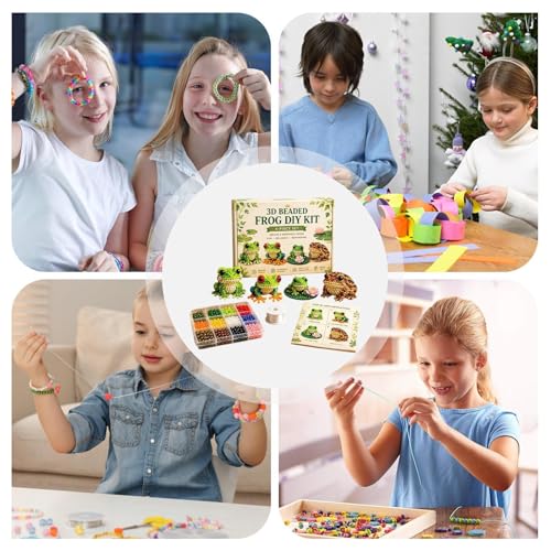 Kit para crear abalorios de rana DIY con 4 piezas de decoración 4