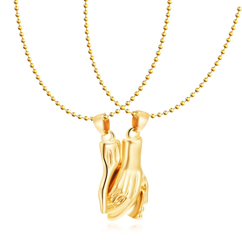 gold Pendant Necklace For Women Girls Ladies girlfriend Wife fashion love Magnetic Western Friendship Promise hand Pendants chain Magnet pendant Locket Valentine gifts Birthday propose -189-image-40