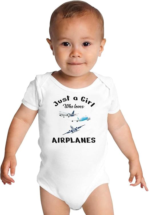 Huang Aviation Airplane Flying Airline Pilot Gift just a Girl Baby Onesies Amazon.co.uk Clothing