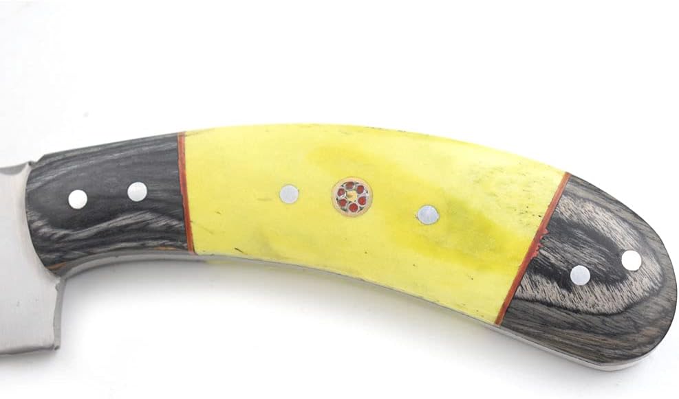 Wild Turkey Handmade Collection Full Tang Fixed Blade Hunting Knife w/Genuine Leather Sheath
