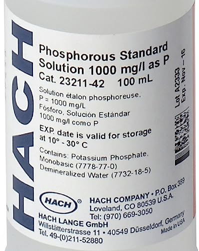 Hach 1440049 Sodium Chloride Standard Solution, 491 mg/L NaCl (1000 µS/cm), 500 mL