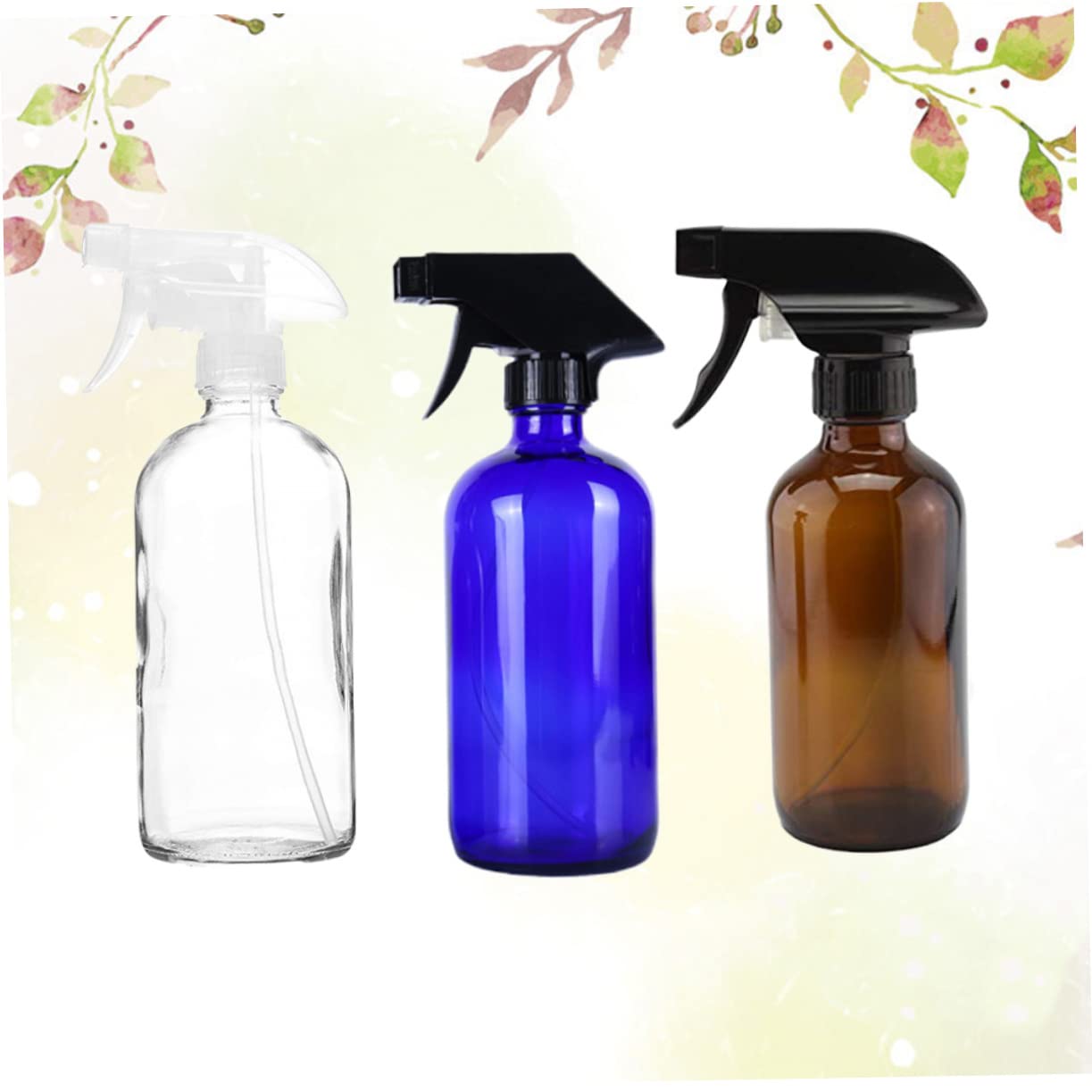 DOITOOL 3pièces Bouteilles Spray Vaporisateurs Réutilisables Transparente Bleue Et Marron Pour Huile Essentielle Parfum Et Cosmétiques Accessoires De Voyage